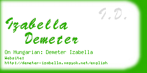 izabella demeter business card